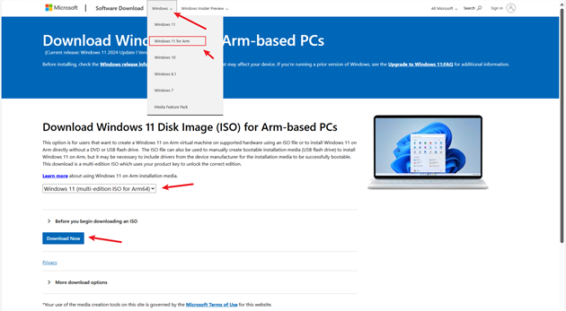 ms-software-download-24h2arm