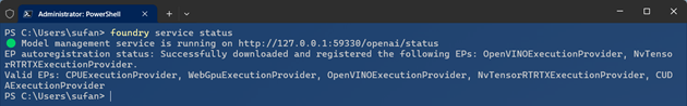 Foundry-service-status